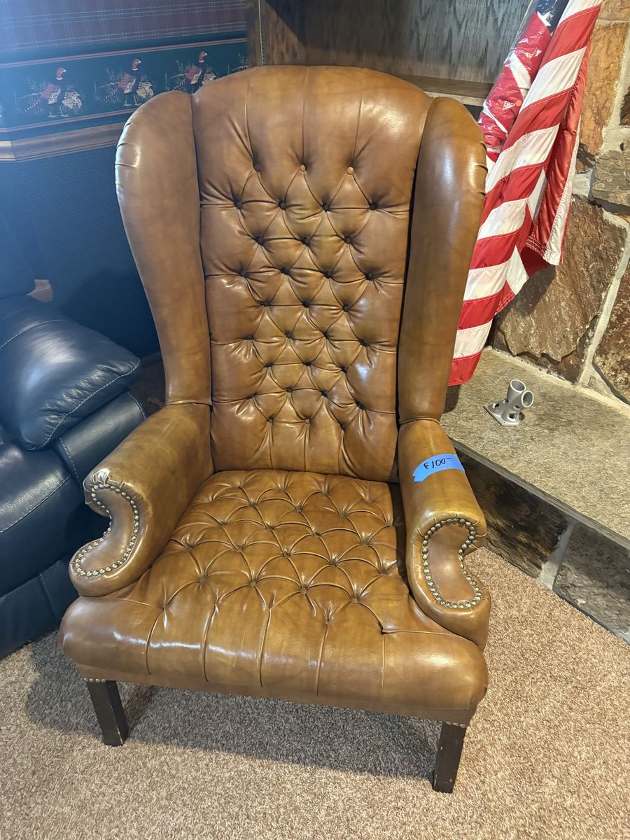 Leather Wingback Chair