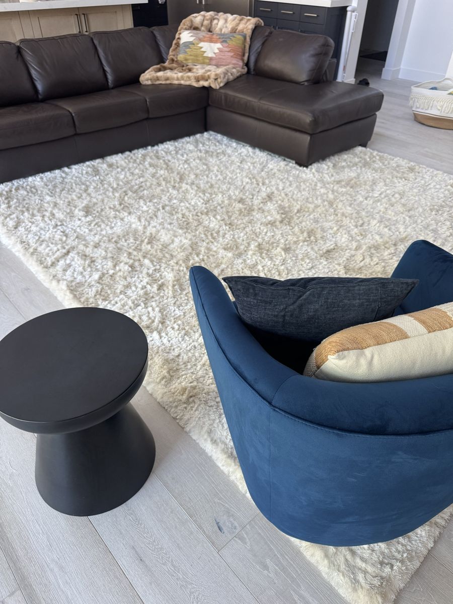 9'x12' Rug-Modern Luxe Ivory Shag | High Pile | Rectangle | Solidv