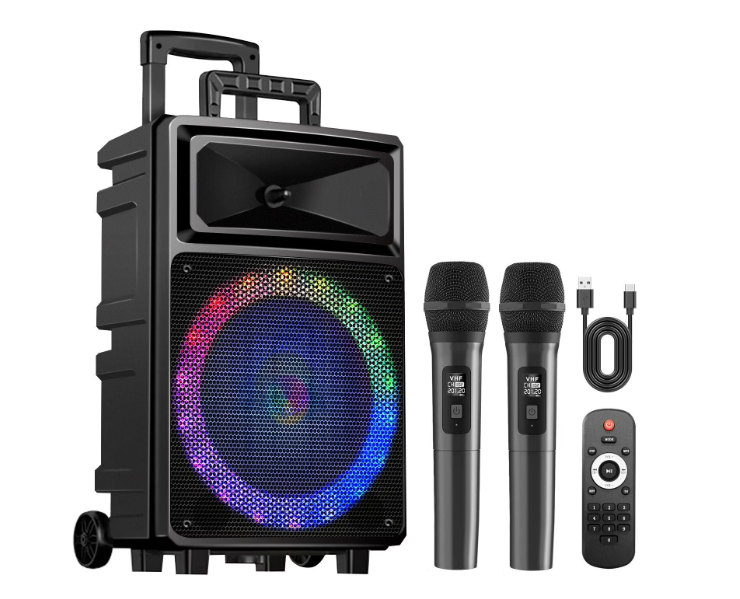 New in box Karaoke Machine with 2 Wireless Microphones
