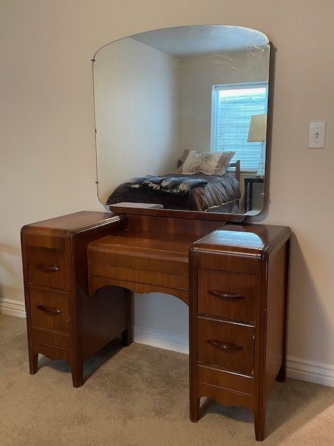 Vintage Art Deco "Waterfall" Bedroom Set - Complete