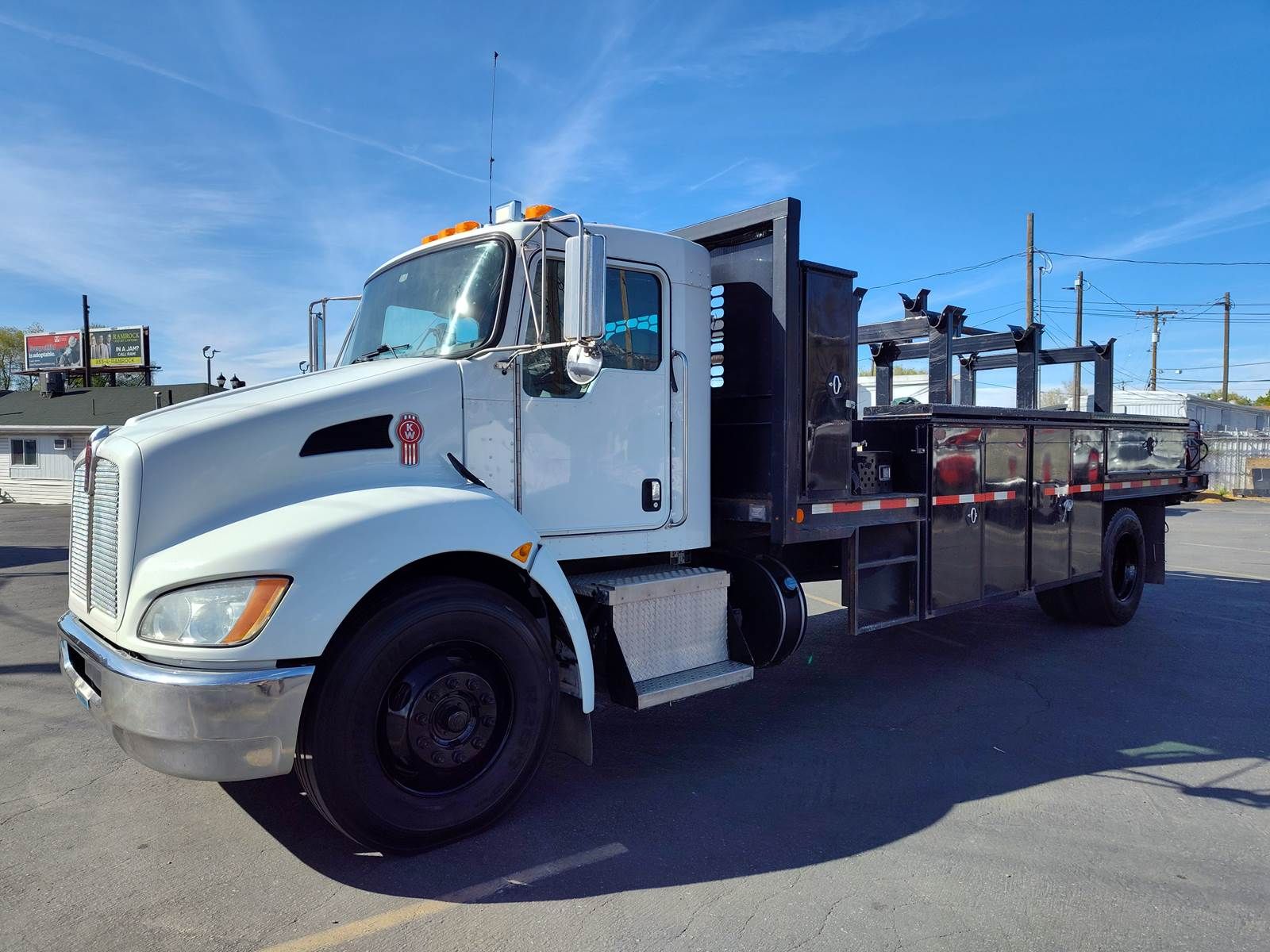 2018 Kenworth T370 Cable Reel Loader Truck, Paccar PX-9 8.9 L, Allison Auto Trans,  Low Miles 45k