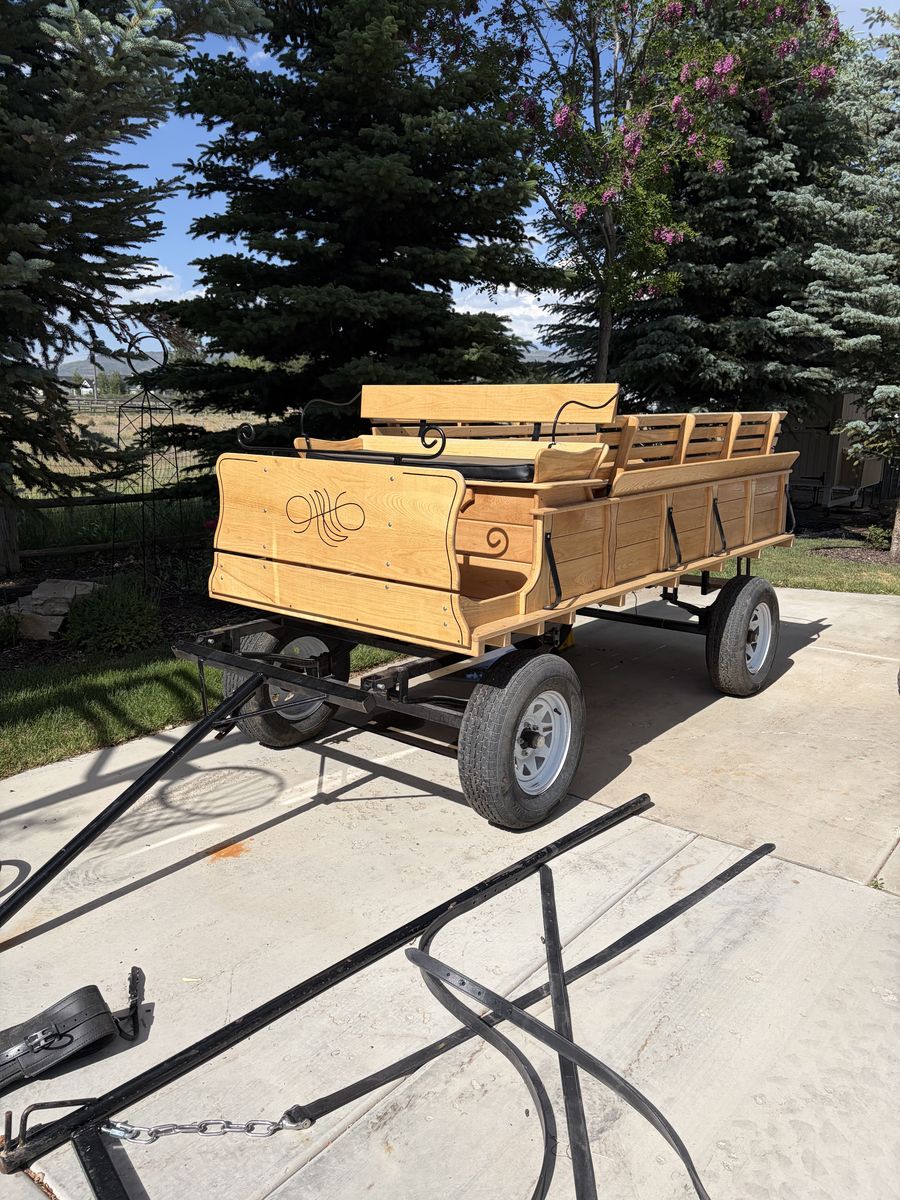 Amish horse drawn wagon 