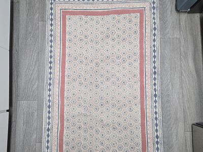 3' x 5' washable cotton rug with rug pad