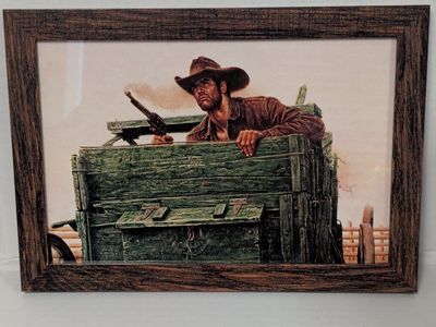 "The Sky-Liners" James Bama Framed 8x12 Western/Cowboy/Rustic L'Amour Art