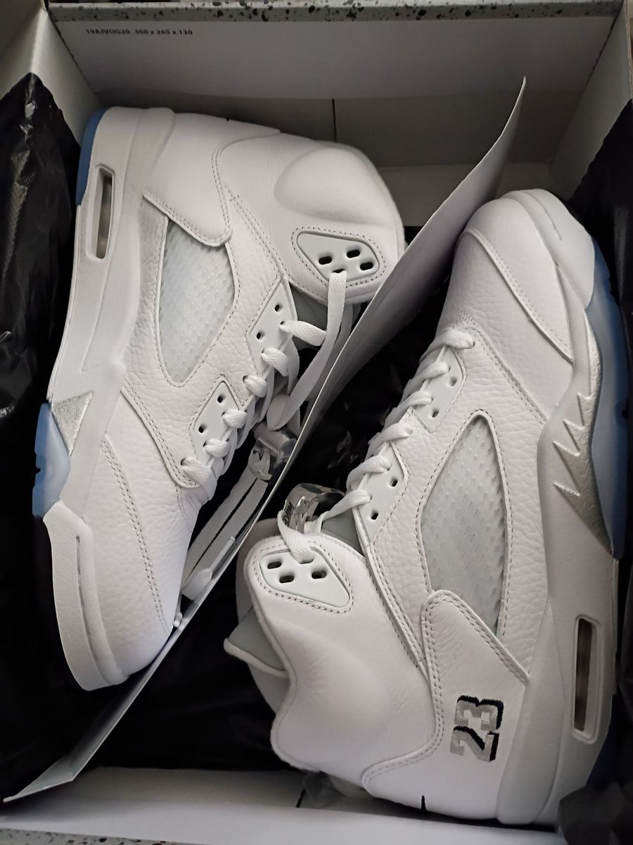 10.5 Retro 5s Jordan White Matallics