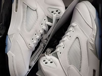 10.5 Retro 5s Jordan White Matallics