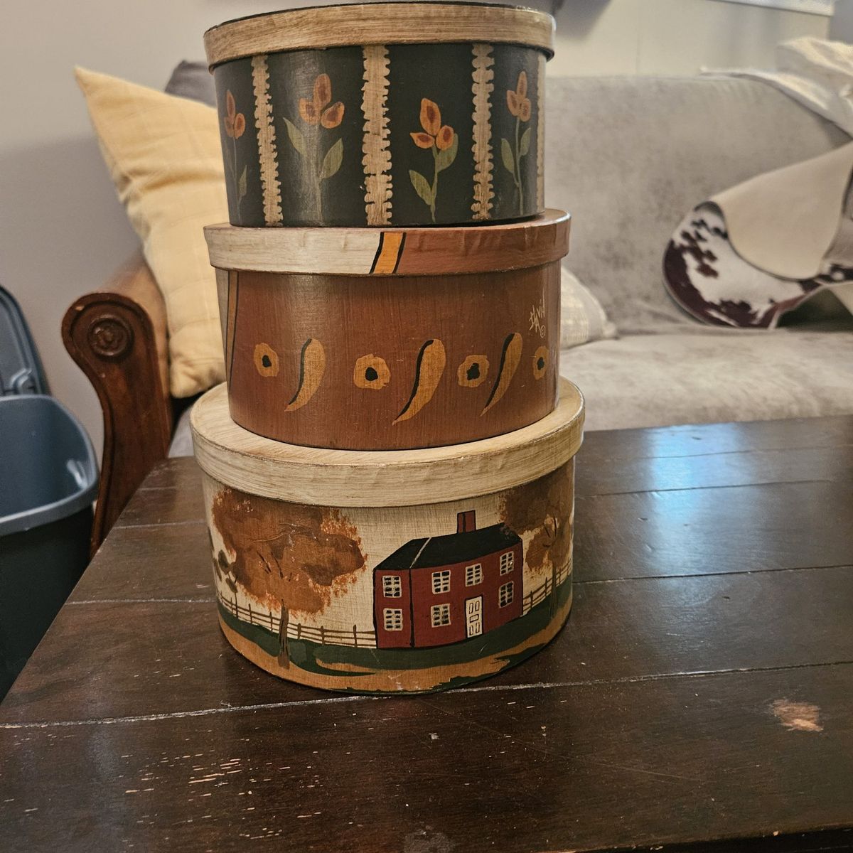 Set of 3 decorative nesting boxes