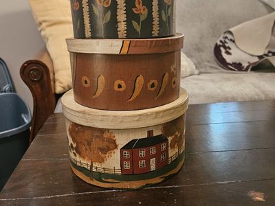 Set of 3 decorative nesting boxes