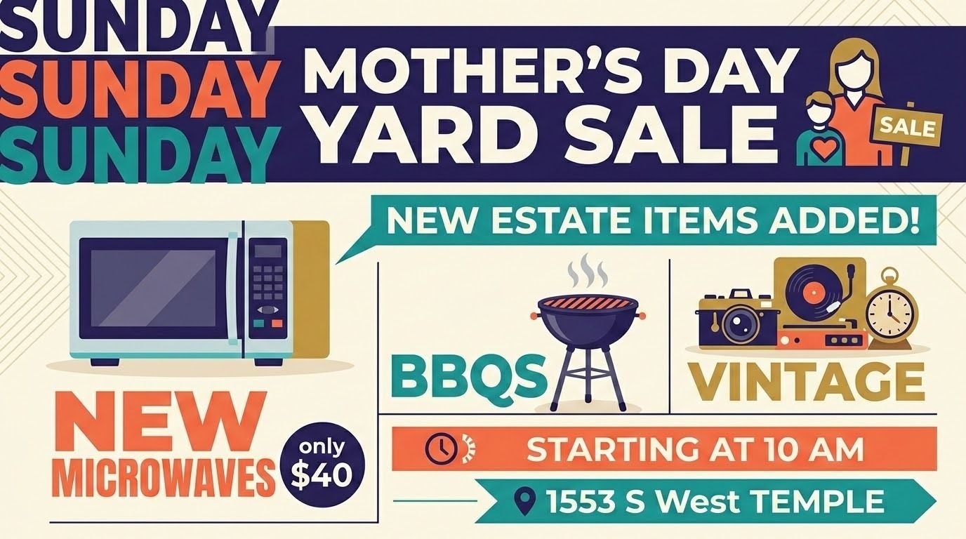 MOTHERS DAY YARD SALE. 10AM. New and Vintage.