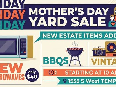 MOTHERS DAY YARD SALE. 10AM. New and Vintage.