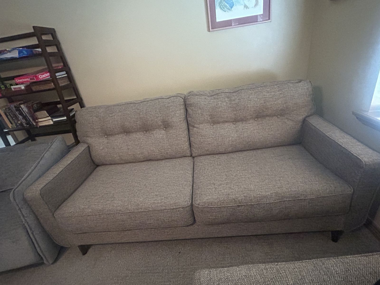 Couch set, gray fabric