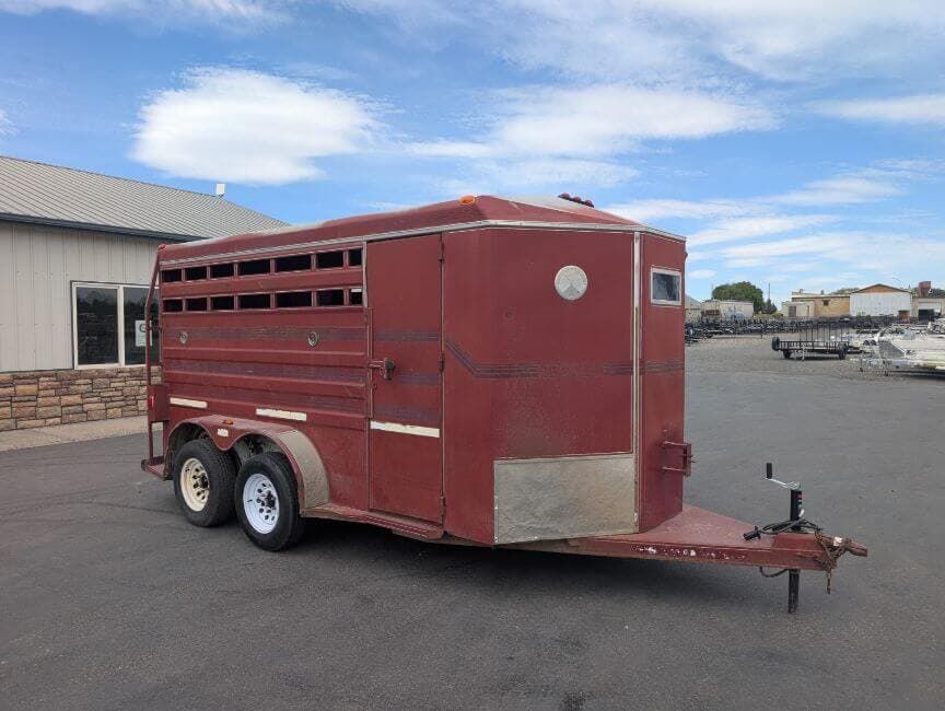 1994 Titan Trailers 6' 7' x 13' 7' Bumper Pull Livestock Trailer
