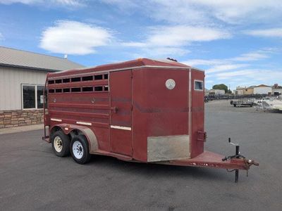 1994 Titan Trailers 6' 7' x 13' 7' Bumper Pull Livestock Trailer
