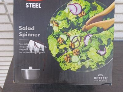 OXO Steel Salad Spinner - Durable Stainless Steel Design for Easy Salad Prep