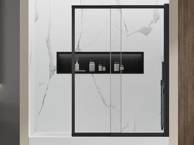 Bathtub Shower Door 3/16 in (5mm) Tempered Glass