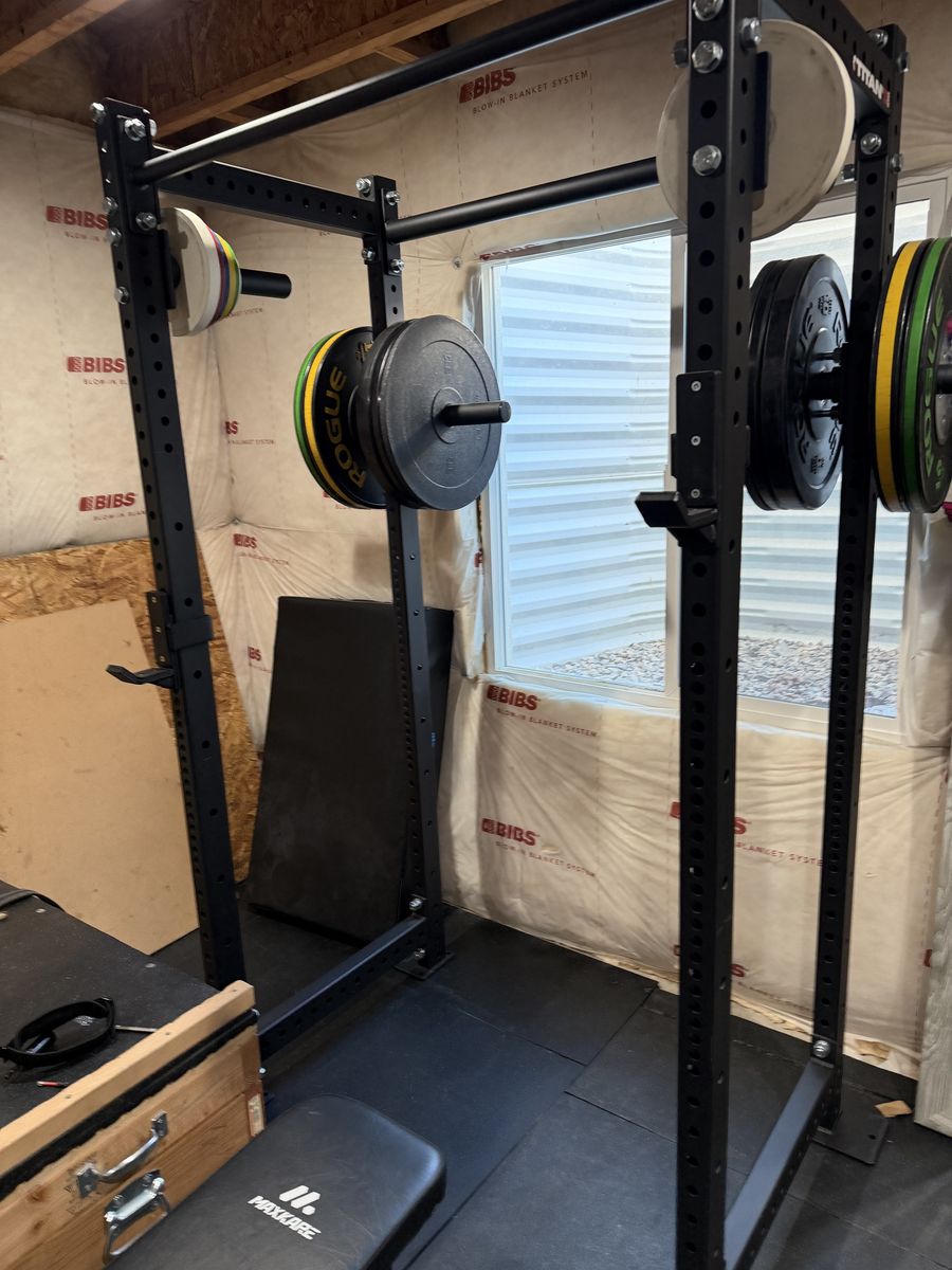 Titan squat racks weights not included