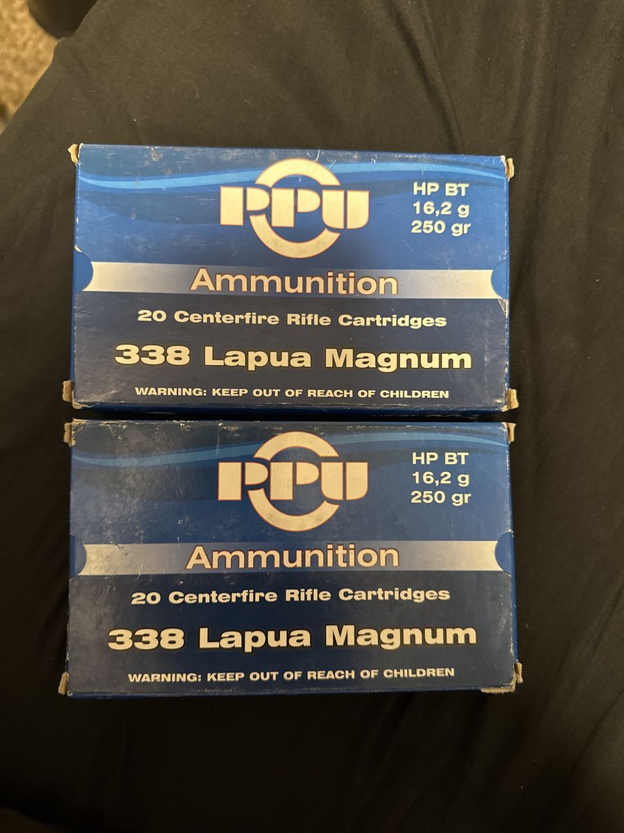 PPU 338 Lapua magnum 250 gr 48 rounds