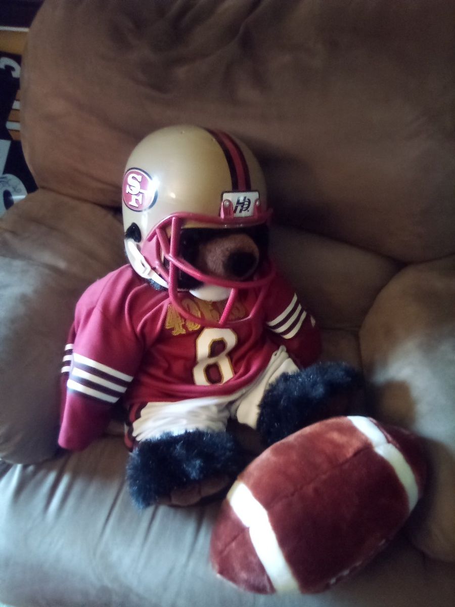49ers bear with #8 Steve young uniform