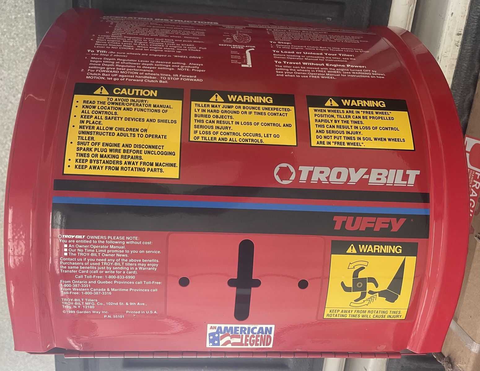 Troy Bilt Tuffy tine cover, NOS, OEM