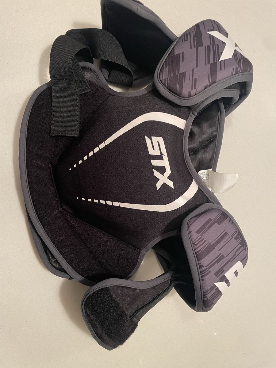 STX Stallion 75 Lacrosse Shoulder Pads - Medium Black/Grey