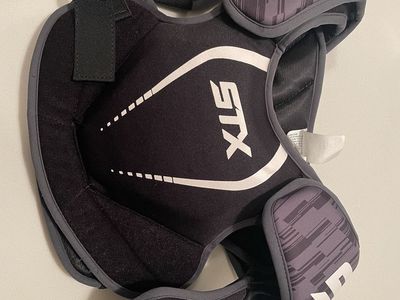STX Stallion 75 Lacrosse Shoulder Pads - Medium Black/Grey