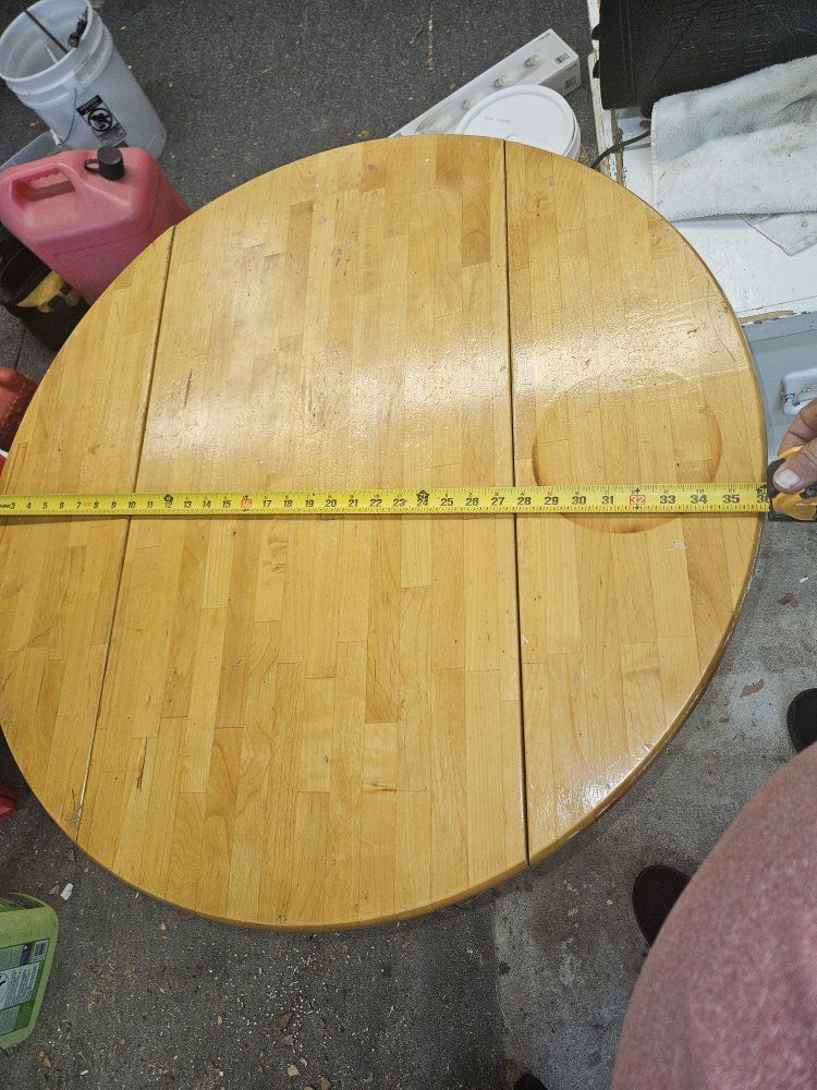 Wooden Drop Leaf Dining Table with Pedestal Base