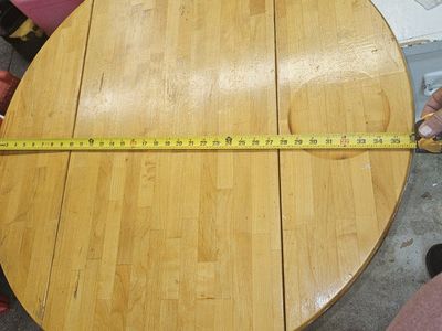 Wooden Drop Leaf Dining Table with Pedestal Base