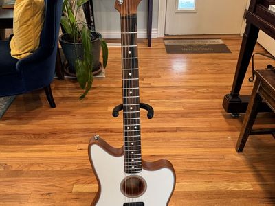 Fender American Acoustasonic Jazzmaster Acoustic-Electric Guitar - Natural White