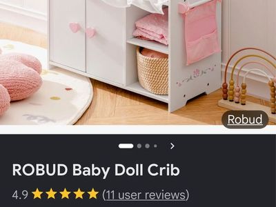 ROBUD Baby Doll Crib and Changing Station