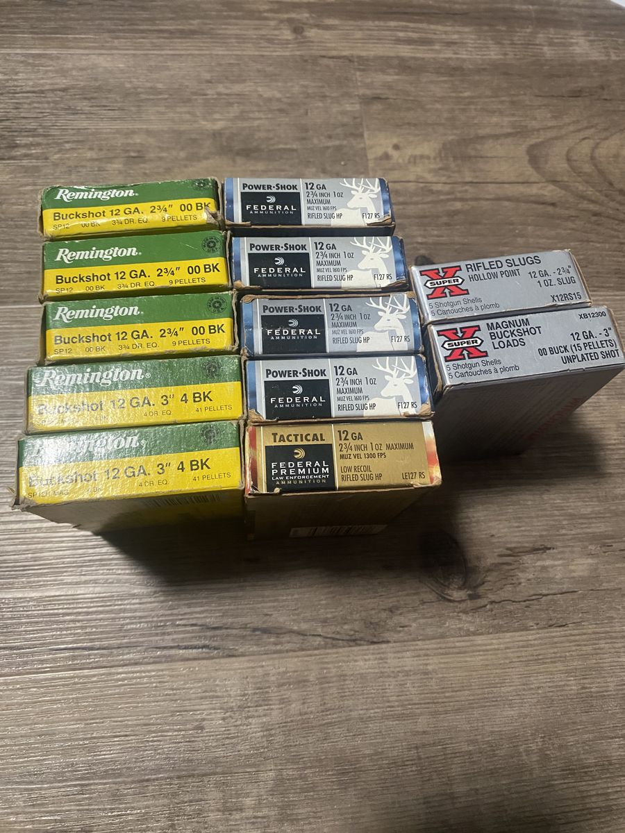 12 Gauge Buckshot and Slugs