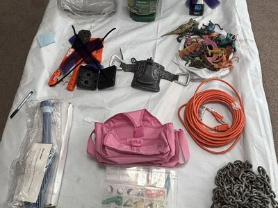 $10 Storage Unit Sale Fishing Lures Lawn Sprayer