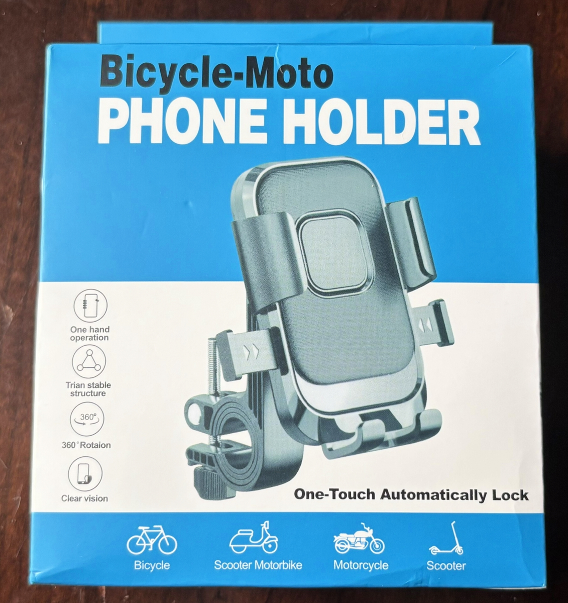 Bicycle / Motorcycle Phone Holder - a universal handlebar mount for phones.