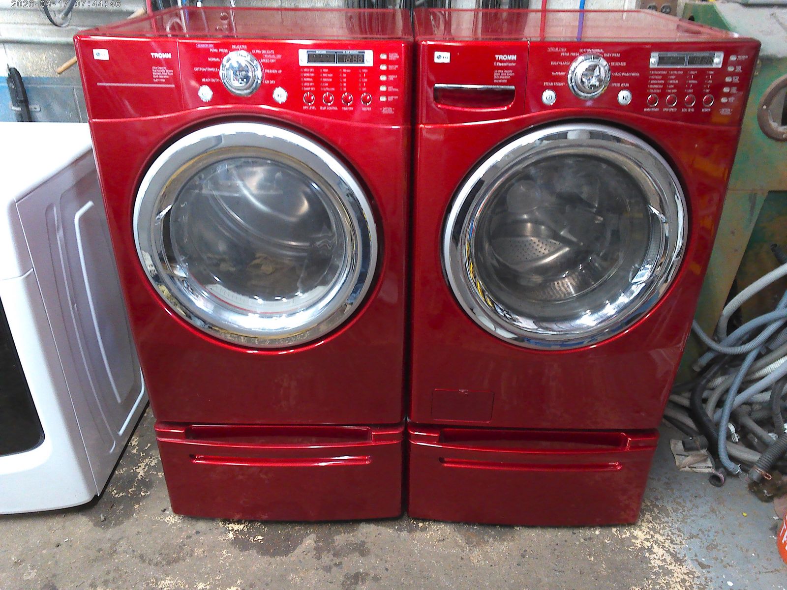 LG front load washer with matched electric dryer
