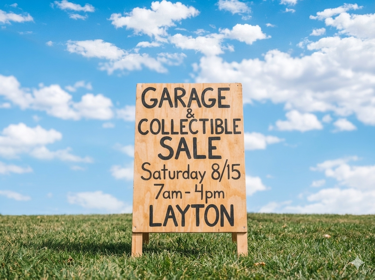 Yard Garage Collectible Sale Saturday 8/15 LAYTON~Hot Wheels, Vintage Bottles, Disney, Glass Jewelry +++