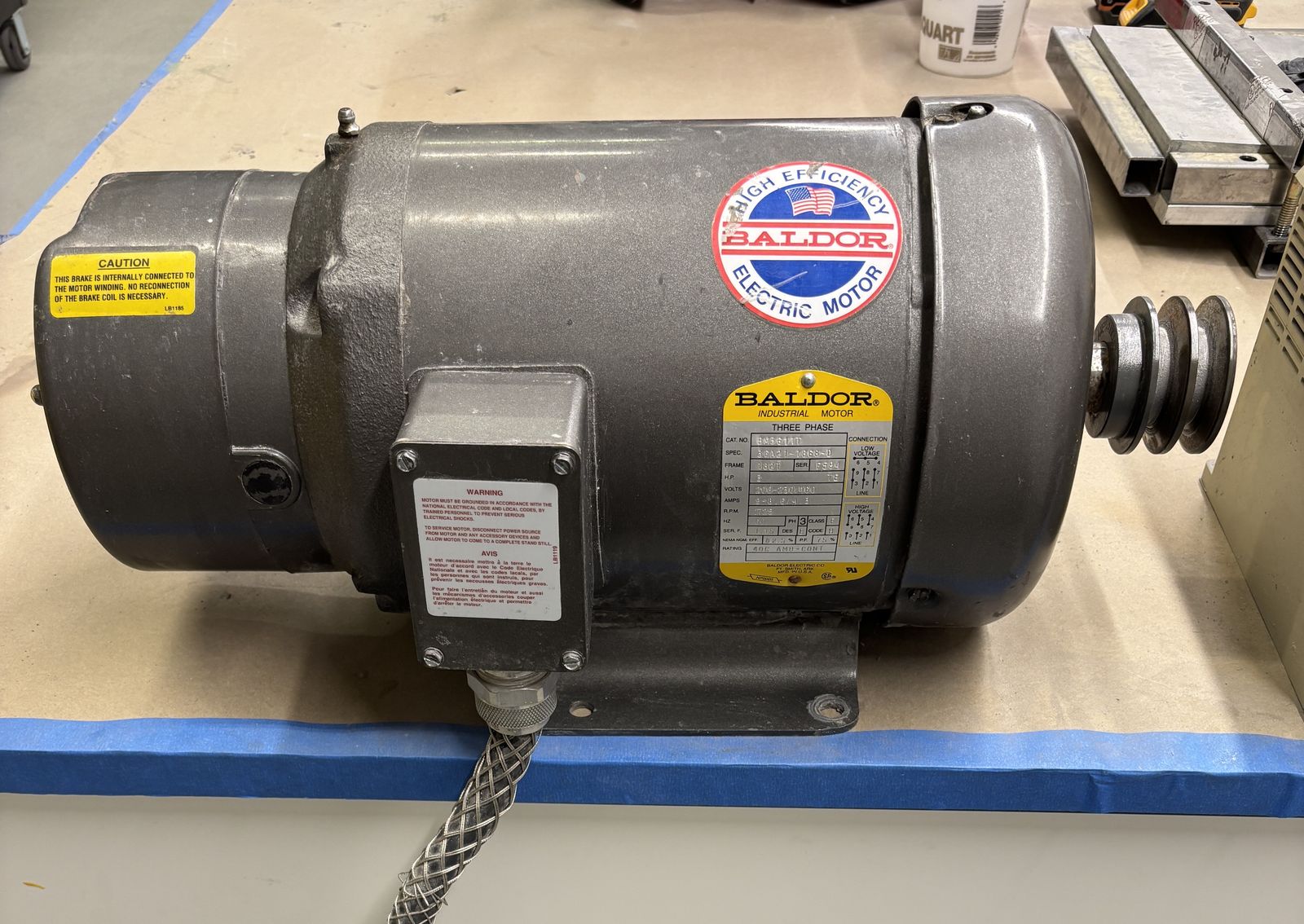 Baldor 3 Phase 3 HP Motor With VFD