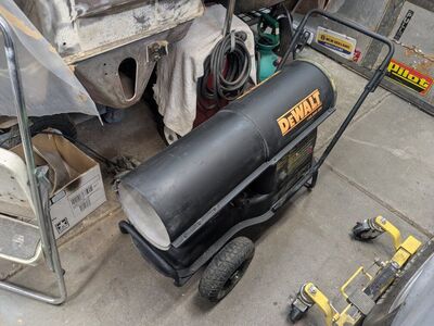 Forced air shop heater Diesel Kerosene torpedo