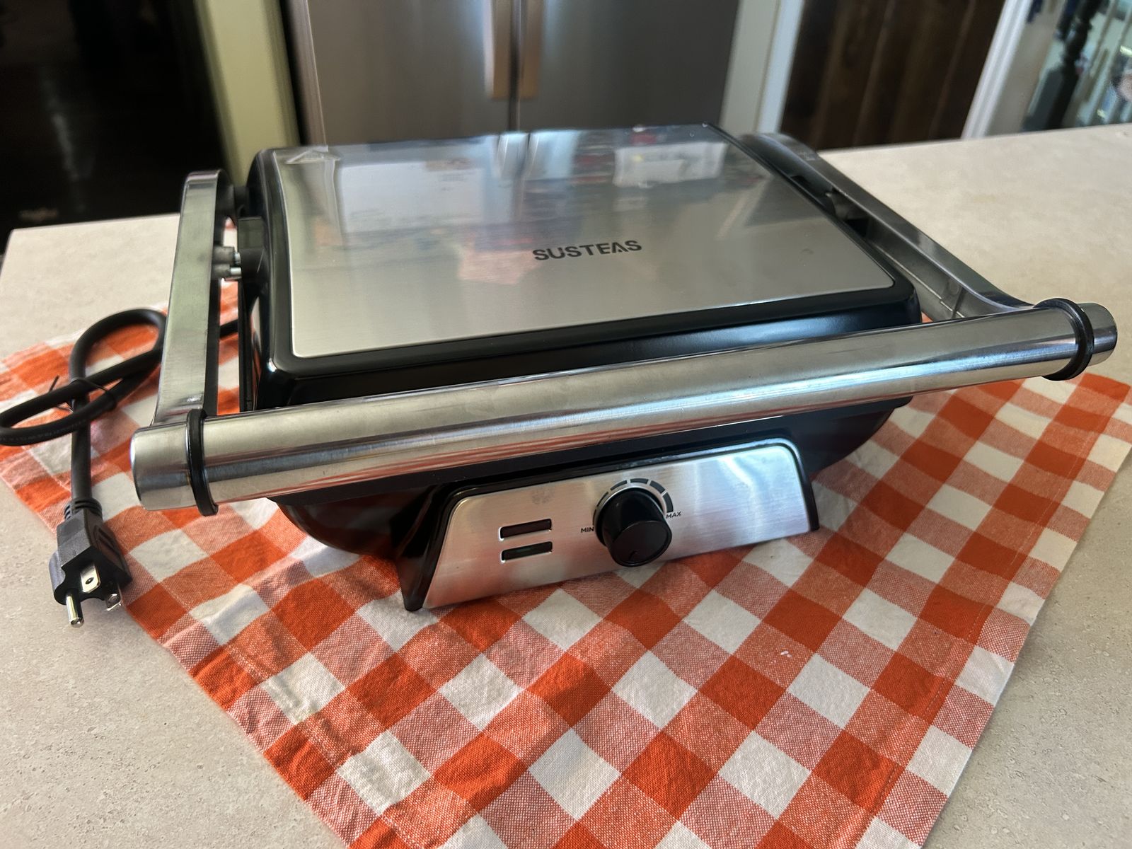 NEW In Box: SUSTEAS 1500W 3-in-1 Panini Press & Electric Indoor Grill