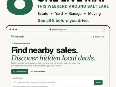 8 Local Yard & Estate Sales on One Salt Lake Map