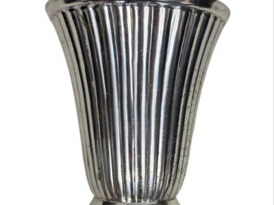 Vintage Empire Sterling Weighted Silver Trumpet Bud Vase Fluted 4.75 Inch