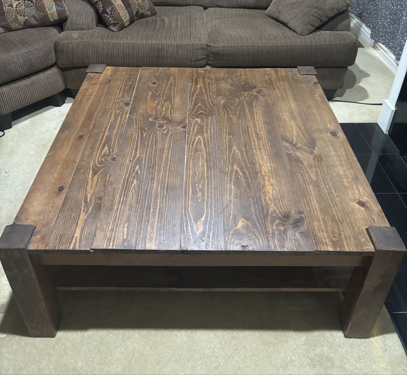 Custom solid wood coffee table