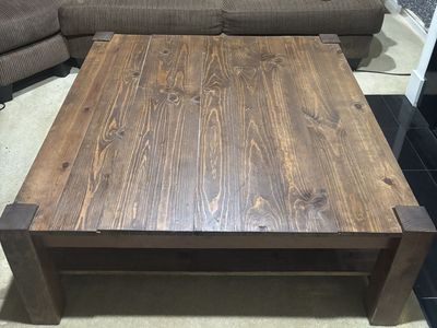 Custom solid wood coffee table