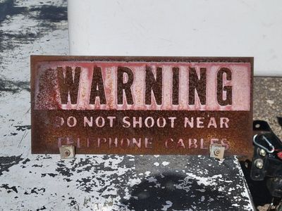 vintage metal sign