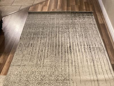 Unique Loom Loft Collection 4'x6' White/Light Grey Area Rug - Water Repellent & Antistatic