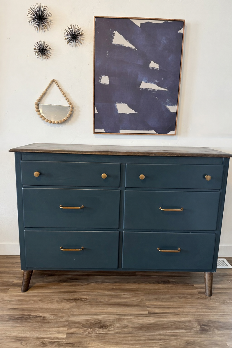 Refinished Mid Century Dresser - Solid Wood