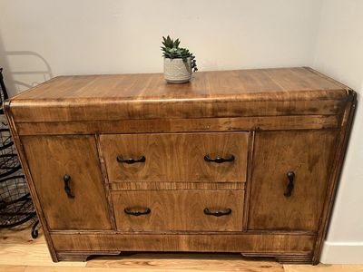 Vintage Wooden Sideboard / Buffet Cabinet with Drawers and Doors - Storage & Decor