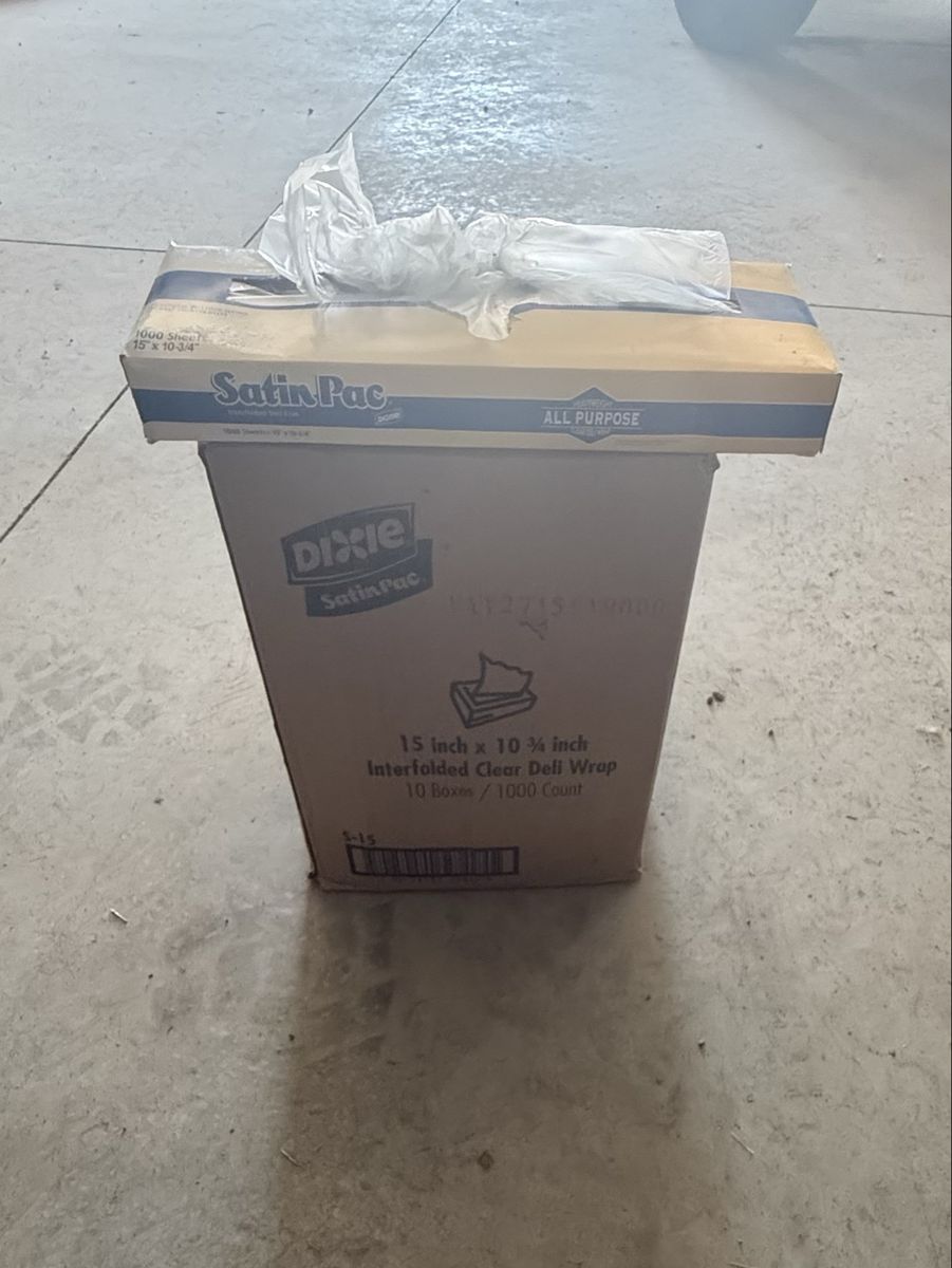 Dixie Satin Pac 15"x10.75" Interfolded Clear Deli Wrap, 1000 Count (10 Boxes)