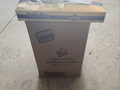 Dixie Satin Pac 15"x10.75" Interfolded Clear Deli Wrap, 1000 Count (10 Boxes)