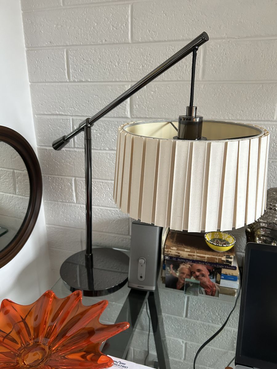 WEST ELM ADJUSTABLE DESK LAMP WITH ACCORDION SHADE