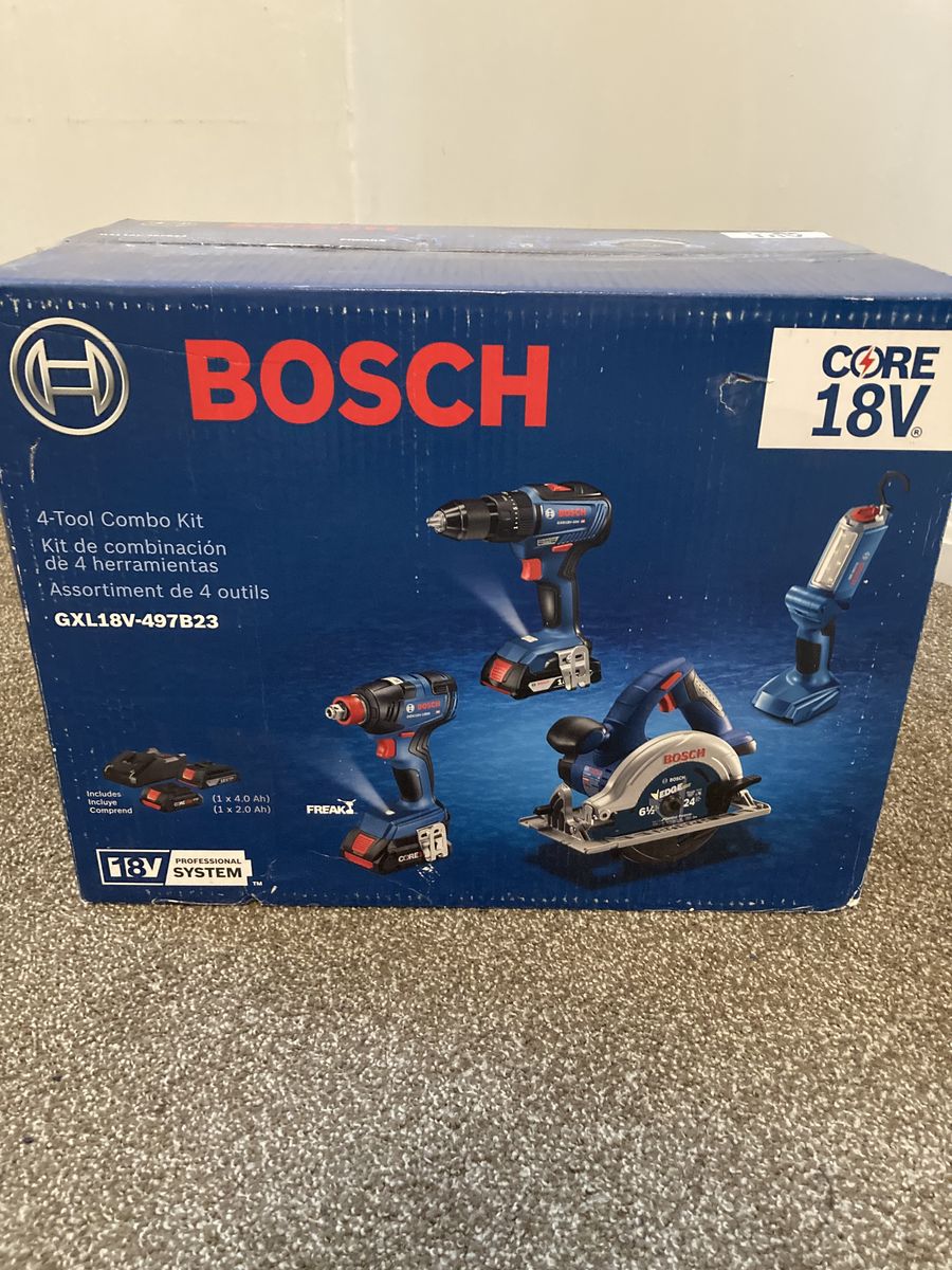 Only $100! Retail $350 Bosch 4 piece tool kit