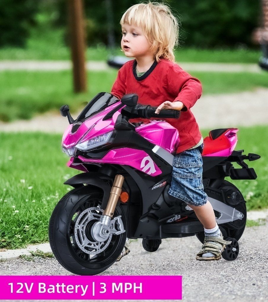 New Aprilia mini 12V ride on motorcycle
